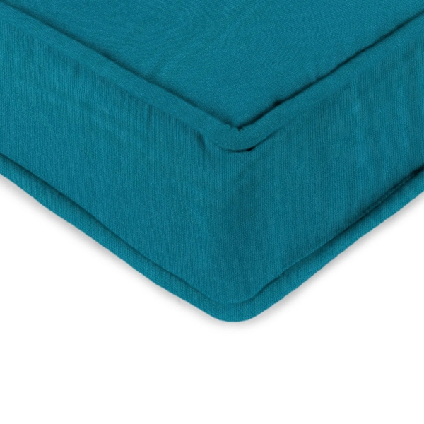 Solid Turquoise Outdoor Deep Seat Cushion