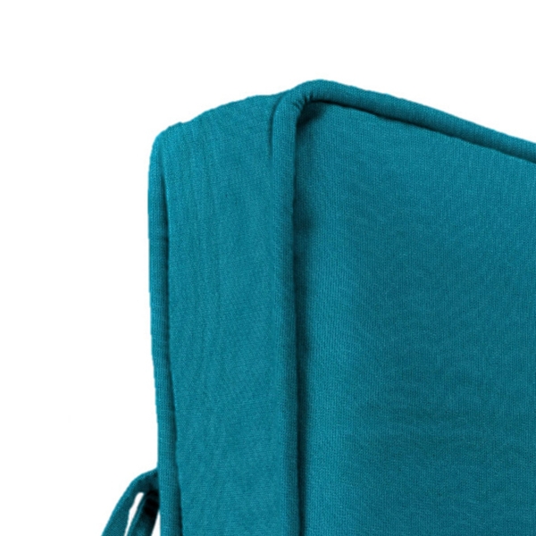 Solid Turquoise Outdoor Deep Seat Cushion