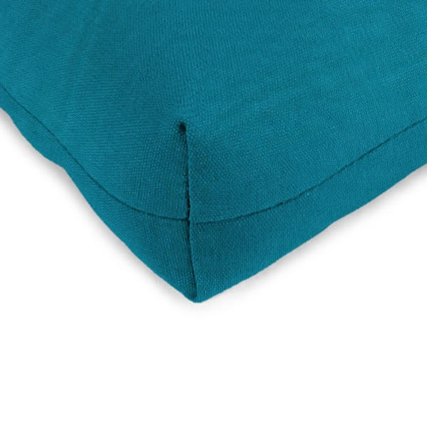 Turquoise Tufted Outdoor Chair Cushions, Set of 2