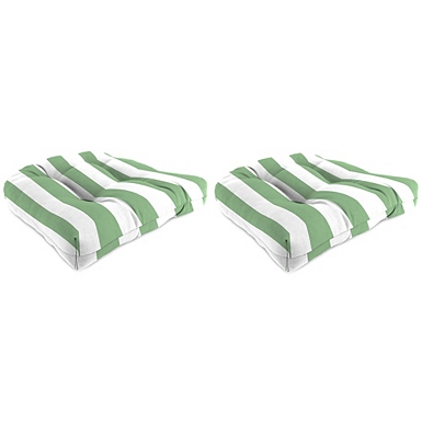 Green striped patio chair cushions best sale