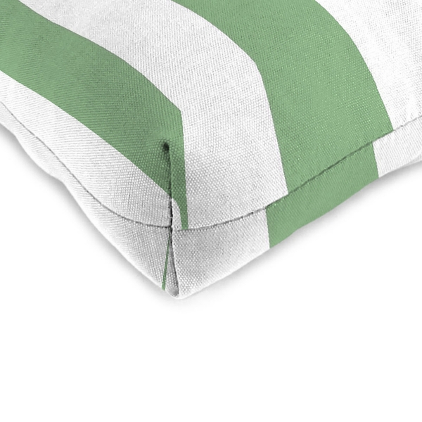 Green Stripes Outdoor Chair Cushions, Set of 2