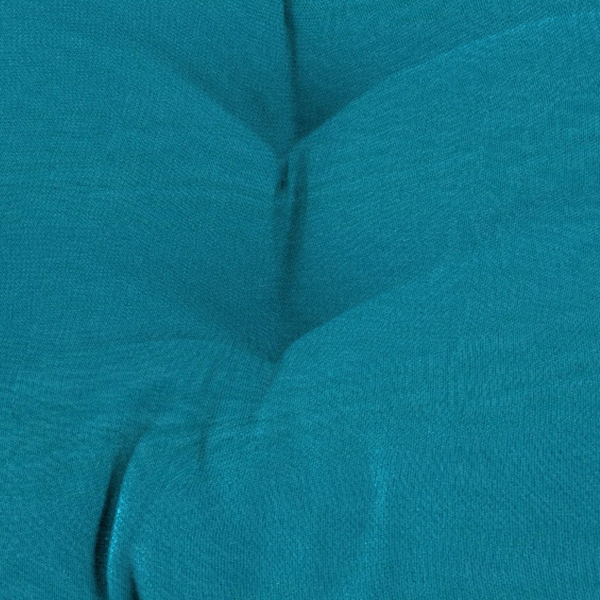 Turquoise Tufted Canvas Outdoor Bench Cushion