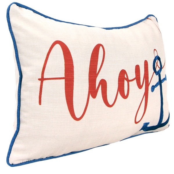 Ahoy Anchor Lumbar Pillow