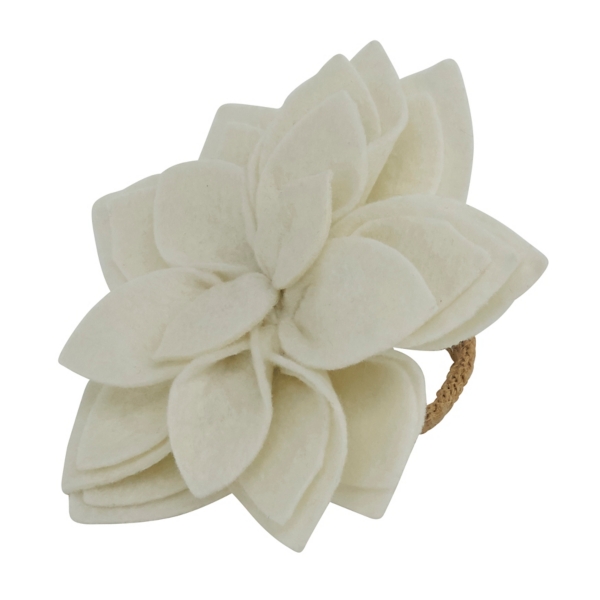White Blossom Napkin Rings, Set of 4 Kirklands Home