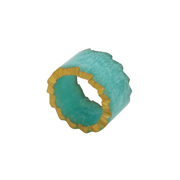 Teal Geode Artistry Napkin Rings, Set of 4