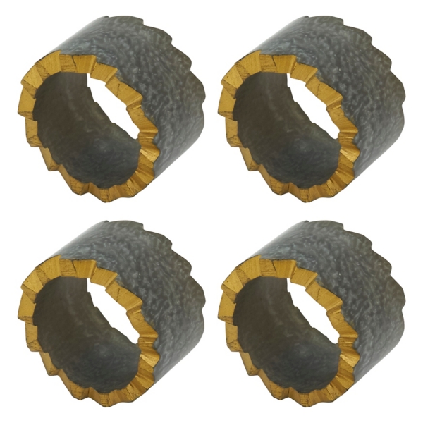 Gray Geode Artistry Napkin Rings, Set of 4