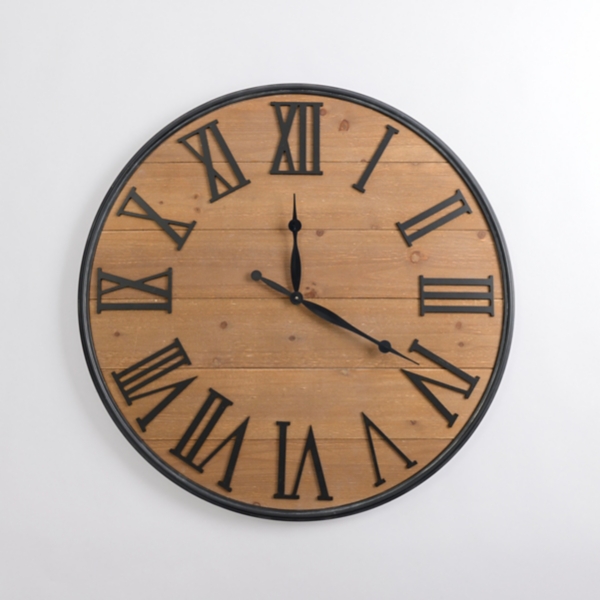 Boone Wood Plank Wall Clock