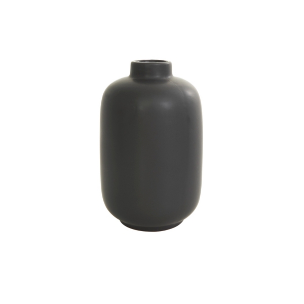 Black Ceramic Contemporary Vases, Set of 3