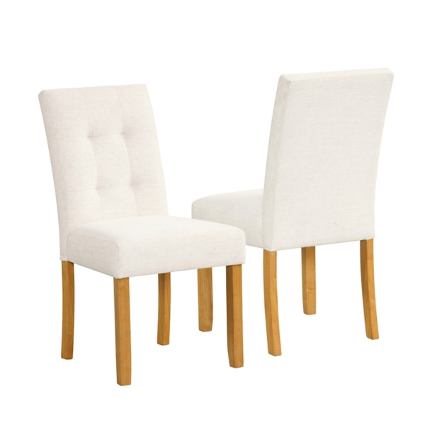 Cream Tufted Dining Chairs, Set of 2