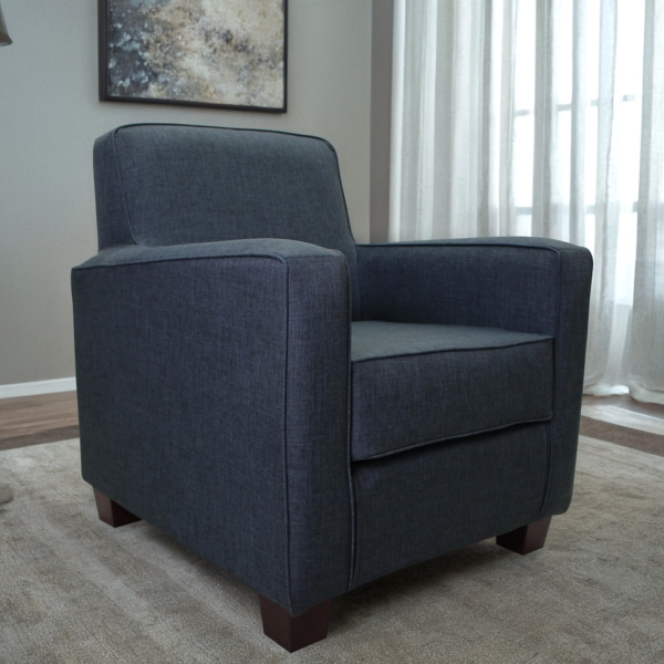 Navy Johnston Upholstered Accent Chair