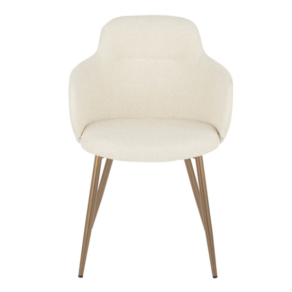 Cream Modern Accent Chairs, Set of 2