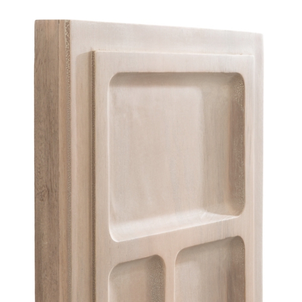 Natural Wood Carved Yuvan Wall Plaque