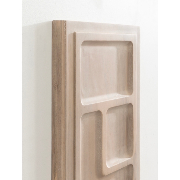 Natural Wood Carved Yuvan Wall Plaque