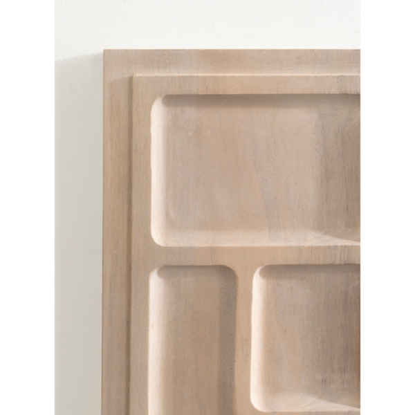 Natural Wood Carved Yuvan Wall Plaque