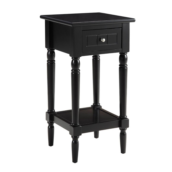 Black French Country Square Accent Table
