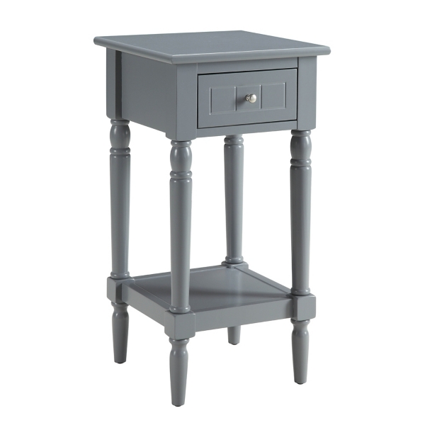 Steel Blue French Country Square Accent Table