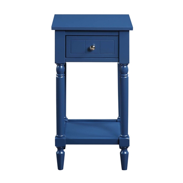Navy French Country Square Accent Table