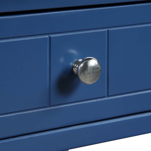 Navy French Country Square Accent Table