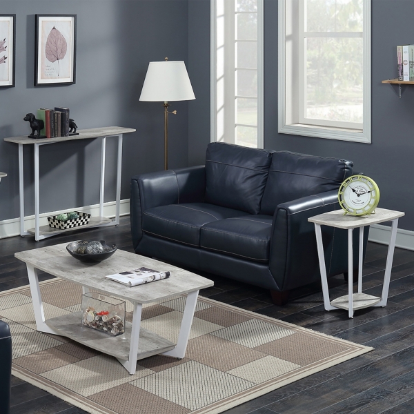 Graywash White Joanne Accent Table