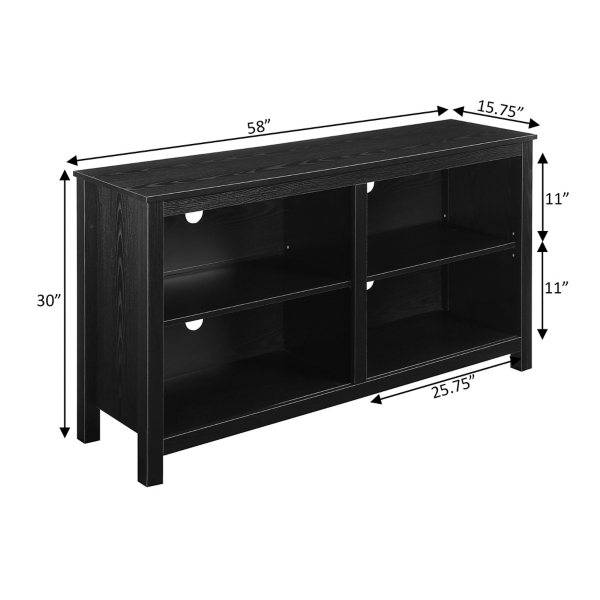 Black Montana 4-Shelf Media Cabinet