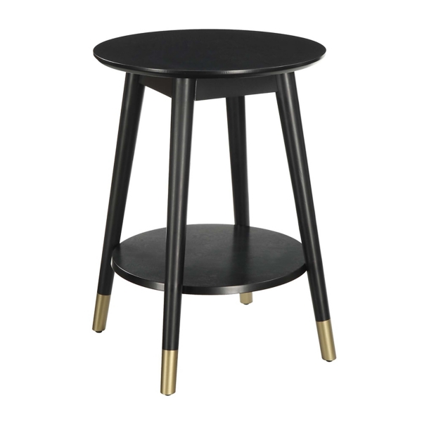Mia Round Black Accent Table | Kirklands Home