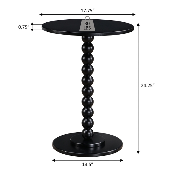 Beaded Spindle Accent Table