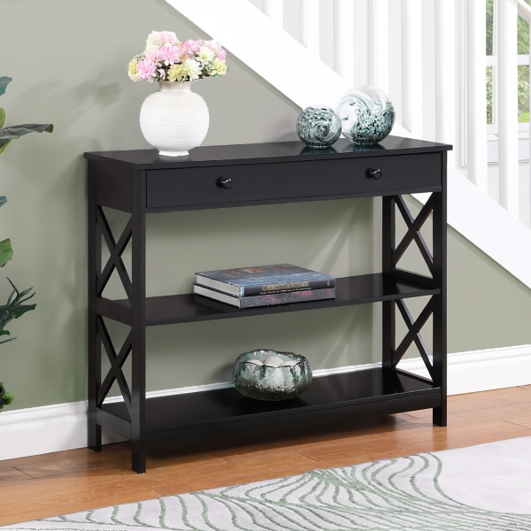 X-Frame 2-Shelf Console Table