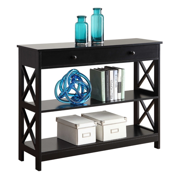 X-Frame 2-Shelf Console Table
