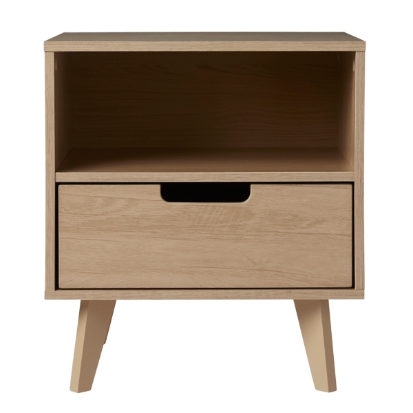 Natural Riviera Single Drawer Nightstand
