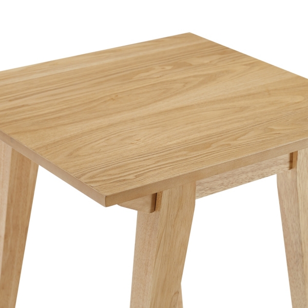 English Oak Wood Minimalist Accent Table