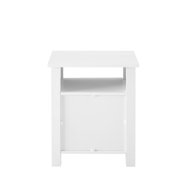 White Windowpane Accent Table