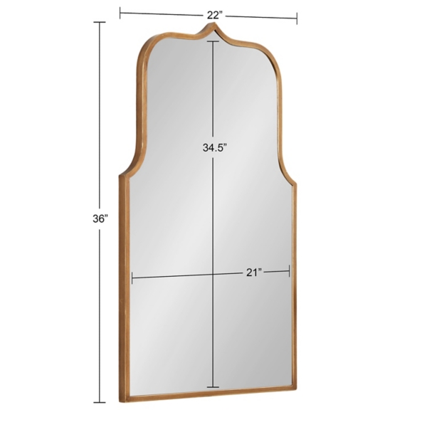 Gold Arched Scallop Wall Mirror