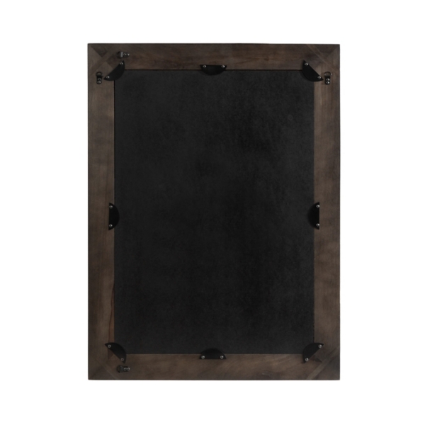 Black Wood Ornate Carved Wall Mirror