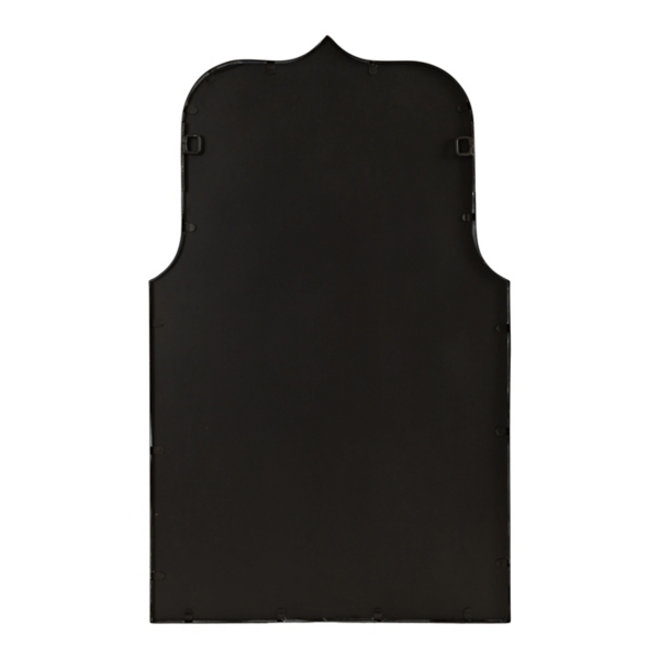 Satin Black Arched Scallop Wall Mirror