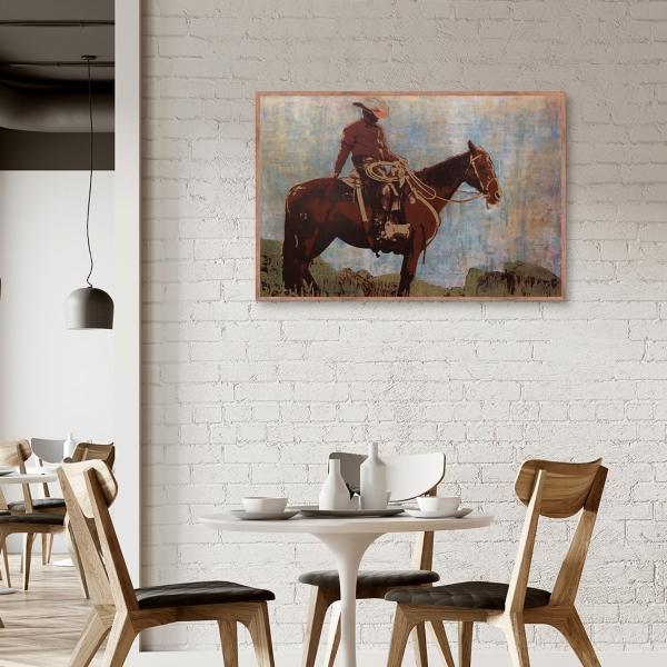 Western Moment Framed Canvas Art Print