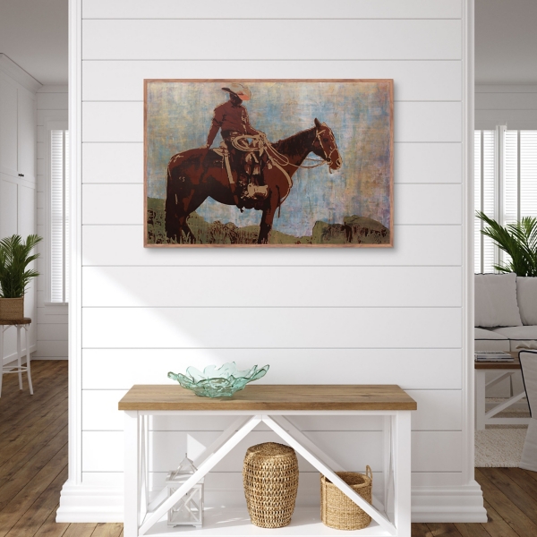 Western Moment Framed Canvas Art Print