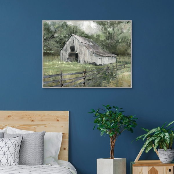 The Old Barn Framed Canvas Art Print