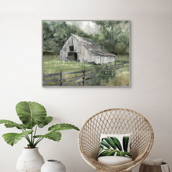 The Old Barn Framed Canvas Art Print