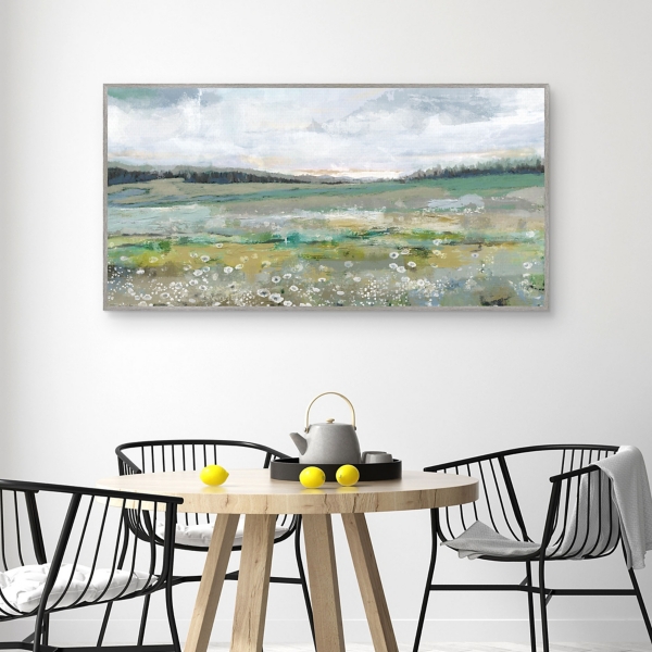 Meadow Horizon Framed Canvas Art Print