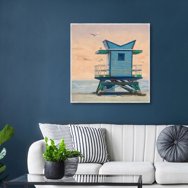 Sorbet Skies Framed Canvas Art Print