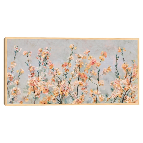 Cherry Blossom Blooms Birch Framed Canvas Print | Kirklands Home