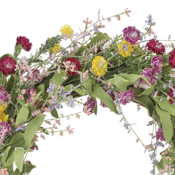 Mixed Cornflower and Wildflower Wreath