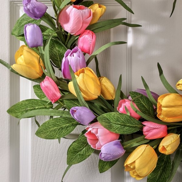 Tulip Garden Floral Wreath