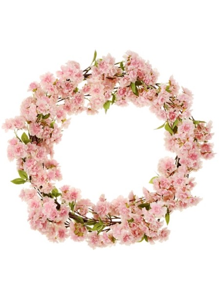 Pink Cherry Blossom Wreath