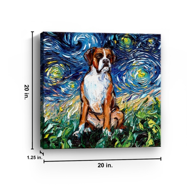 Aja Trier Boxer Starry Night Canvas Art Print