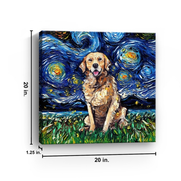 Aja Trier Golden Starry Night Canvas Art Print