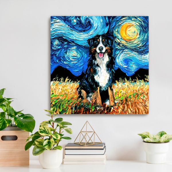 Aja Trier Bernese Starry Night Canvas Art Print
