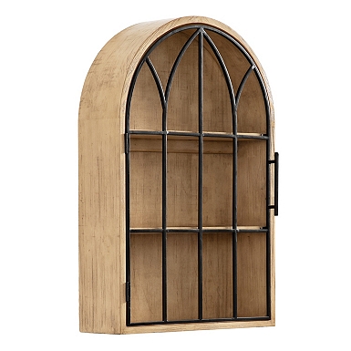 Walnut 3-Tier Arch Arcott Wall Shelf