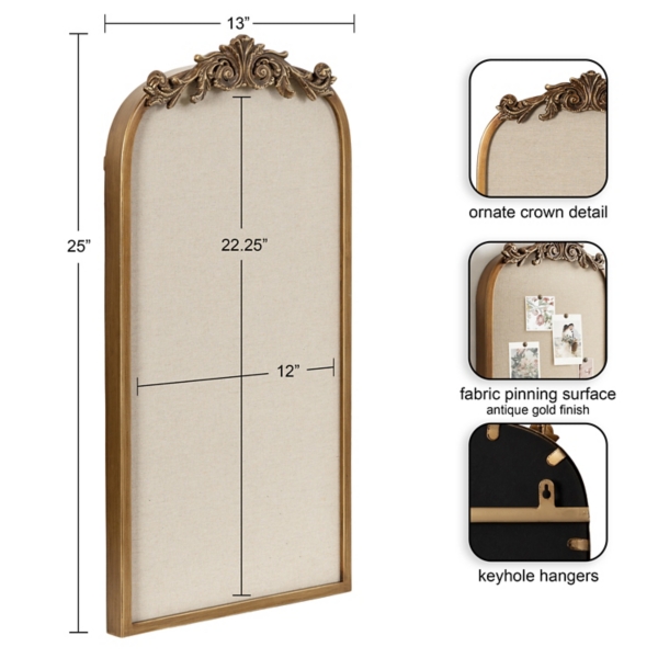 Gold Arendahl Arched Pinboard