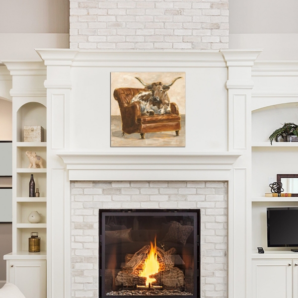 Refined Cow Comfort Canvas Art Print